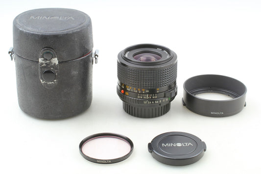"Near Mint+++ w/ Hood Case" Minolta MD 35mm F1.8 Wide Angle MF Lens From JAPAN