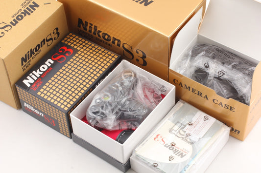 "Unused w/ Box" Nikon S3 Limited Edition Black Camera Nikkor-S 50mm f1.4 Lens JP