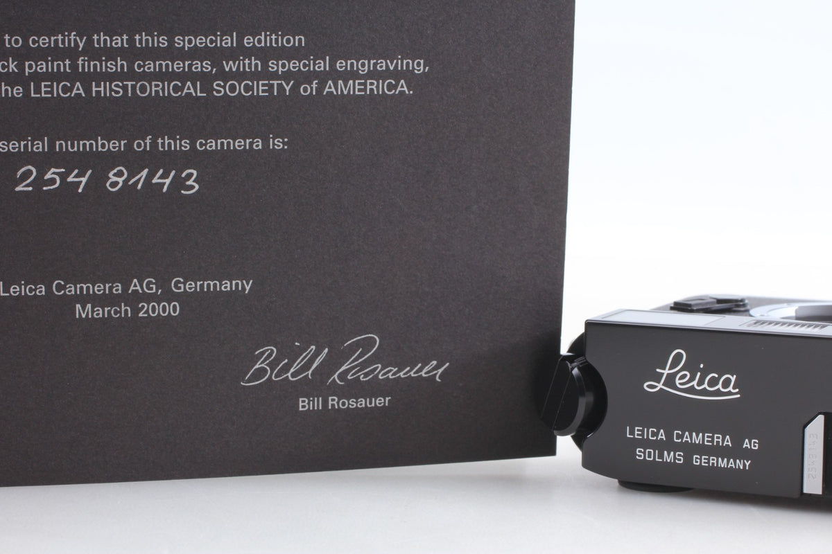 "UNUSED" Leica M6 TTL LHSA 0.72 Black Paint Special Edition Solms Germany 10443