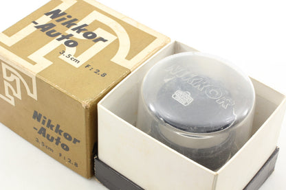 9 Blades "CLA’d Mint+++ w/ Box" Nikon Nikkor-S Auto 35mm f/2.8 Pat.Pend JAPAN