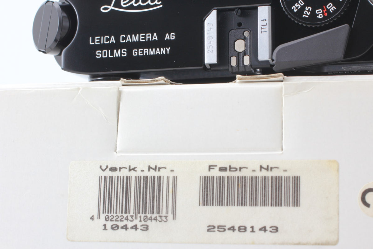 "UNUSED" Leica M6 TTL LHSA 0.72 Black Paint Special Edition Solms Germany 10443
