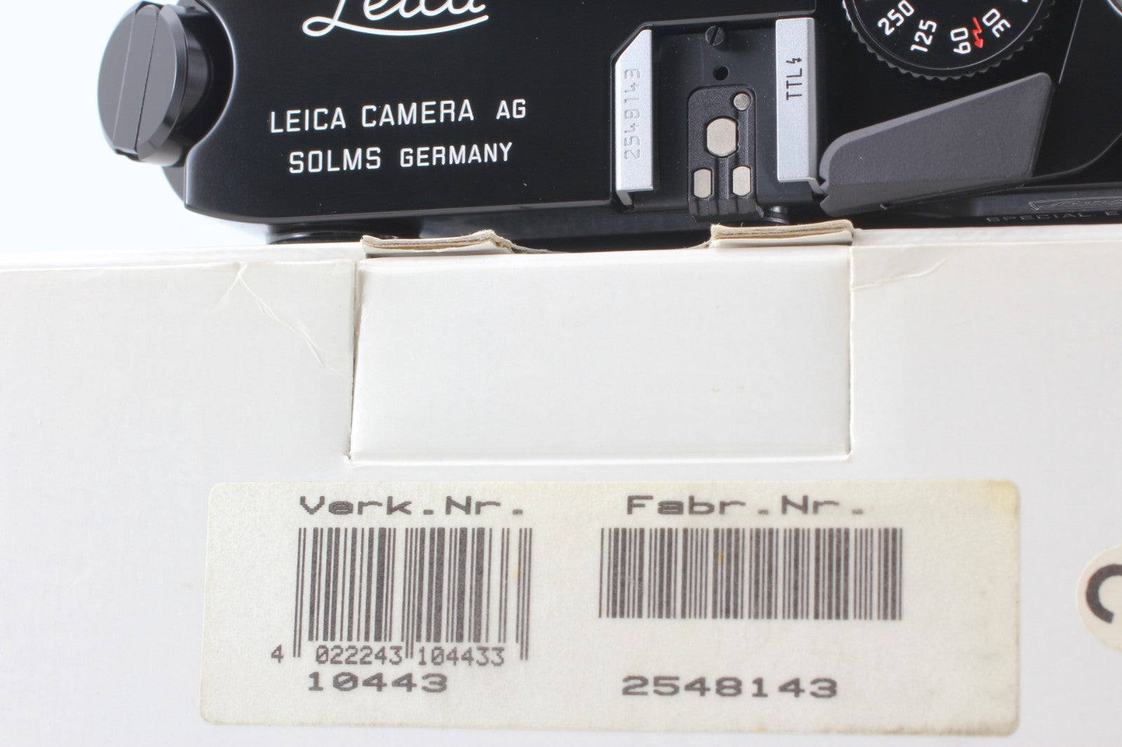 "UNUSED" Leica M6 TTL LHSA 0.72 Black Paint Special Edition Solms Germany 10443