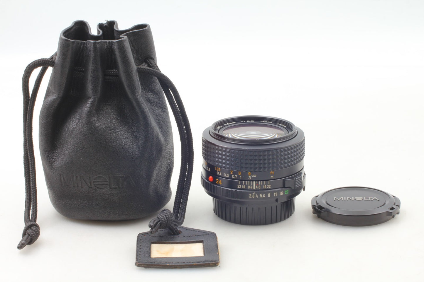 "Mint+++ w/ Case" Minolta New MD 24mm f/2.8 Wide Angle Lens MC MD Mount JAPAN