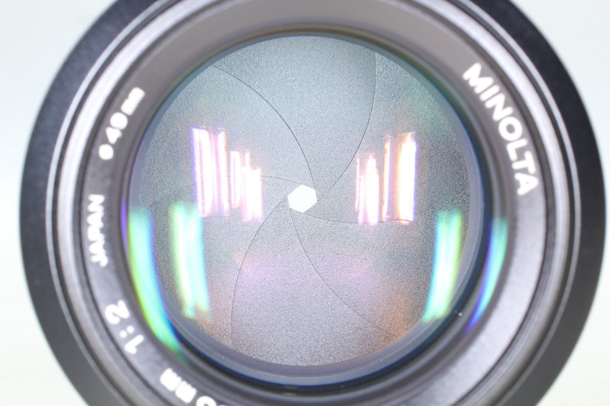 "Top Mint+++ w/ Hood" Minolta New MD 85mm F2 Portrait MF Lens From JAPAN