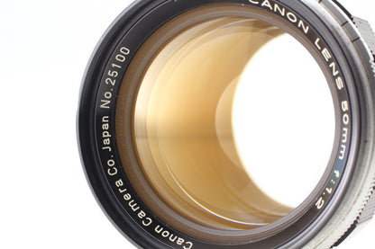 "Top Mint+++" Canon 50mm f/1.2 MF Standard Lens LTM L39 Leica Screw Mount JAPAN