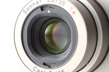 "Near Mint+++" Contax T3 D Titan Silver Compact 35mm Film Camera From JAPAN