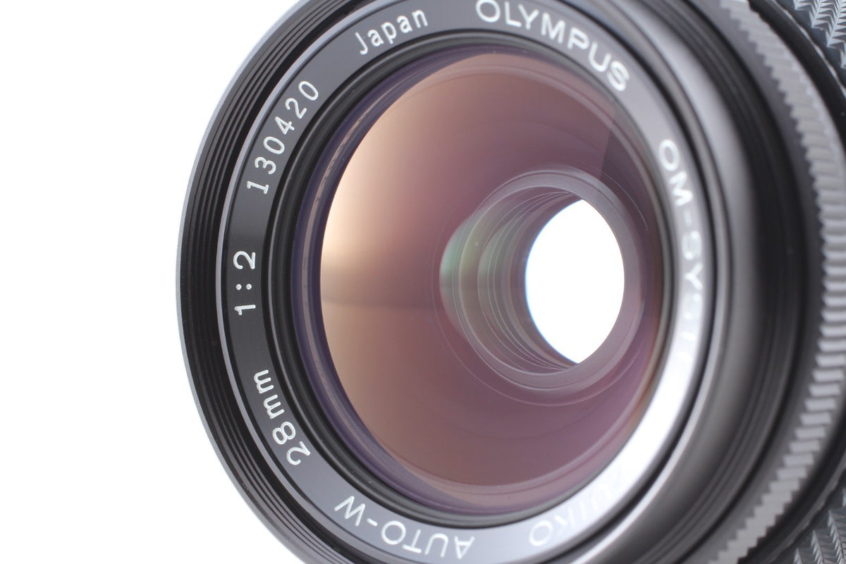 Late "Unused w/ Box" Olympus OM-System Zuiko Auto-W 28mm f/2 MF Lens From JAPAN