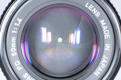 "Almost Unused" Canon New FD 50mm f/1.4 MF Standrad Lens for A-1 AE-1 F-1 JAPAN