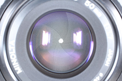 "Mint+++ w/ Box" MINOLTA New MD 50mm f/1.7 Standard MF Prime Lens MD Mount JAPAN