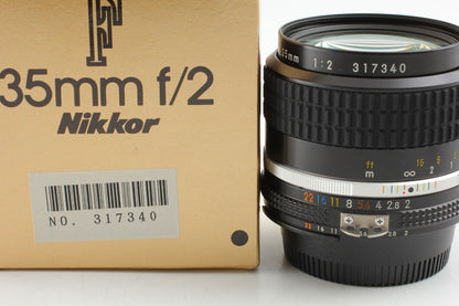 Sic "Unused w/ Box" Nikon Ai-s Ais Nikkor 35mm f/2 MF Wide Angle Lens From JAPAN
