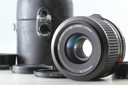 "Near Mint+++ w/ Hood Case" Minolta MD 35mm F1.8 Wide Angle MF Lens From JAPAN