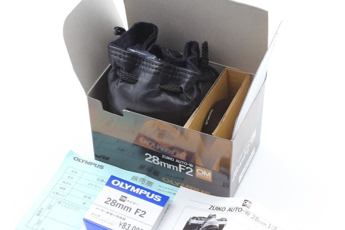 Late "Unused w/ Box" Olympus OM-System Zuiko Auto-W 28mm f/2 MF Lens From JAPAN
