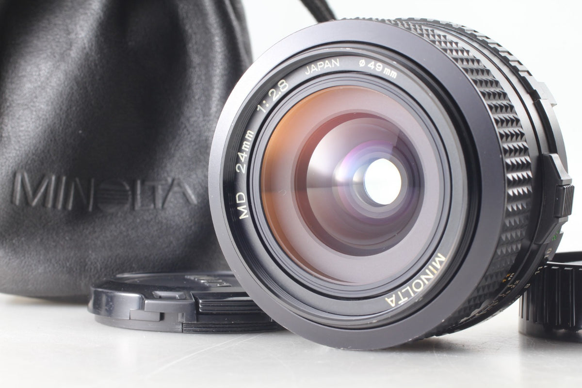 "Mint+++ w/ Case" Minolta New MD 24mm f/2.8 Wide Angle Lens MC MD Mount JAPAN