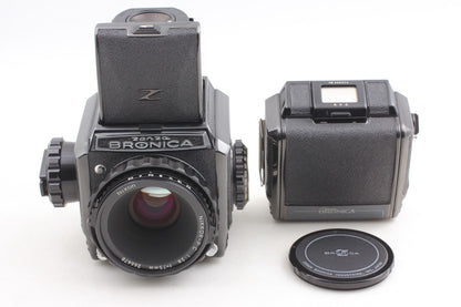 Late Model "TOP MINT+++" Zenza Bronica S2 Black Nikkor P.C 75mm f/2.8 Lens JAPAN