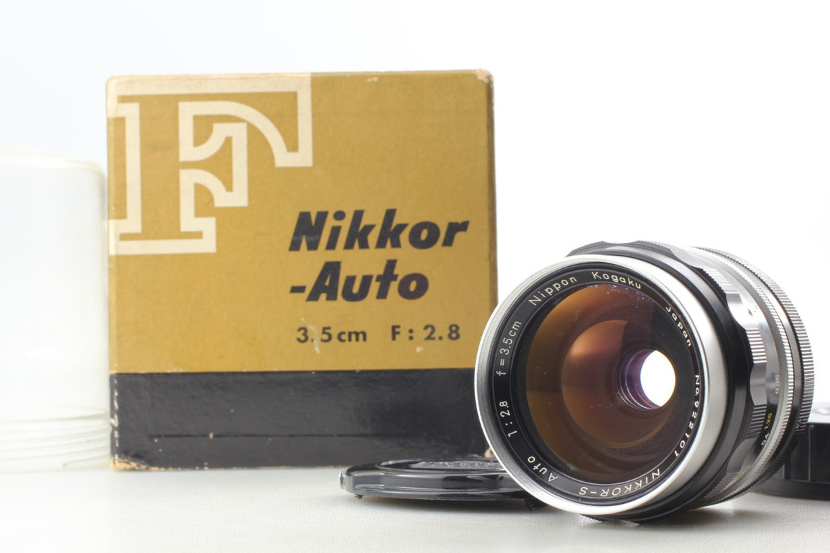 9 Blades "CLA’d Mint+++ w/ Box" Nikon Nikkor-S Auto 35mm f/2.8 Pat.Pend JAPAN