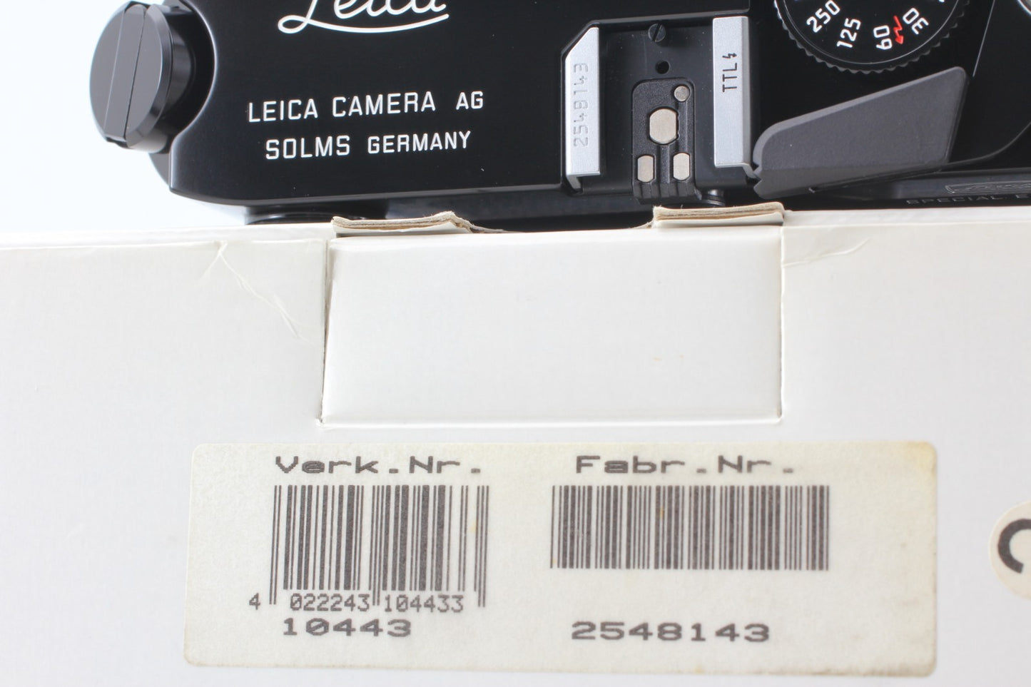 "UNUSED" Leica M6 TTL LHSA 0.72 Black Paint Special Edition Solms Germany 10443