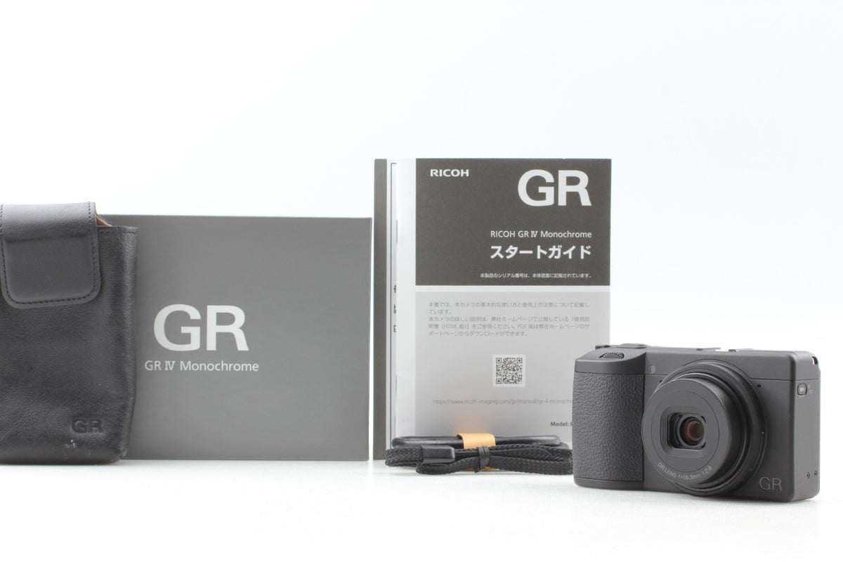 S/C 274 “Almost Unused” Ricoh GR IV Monochrome Digital Camera 25.7MP From JAPAN