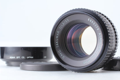 "Top Mint+++ w/ Hood" Pentax SMC Takumar 55mm f/1.8  MF Lens M42 Mount JAPAN