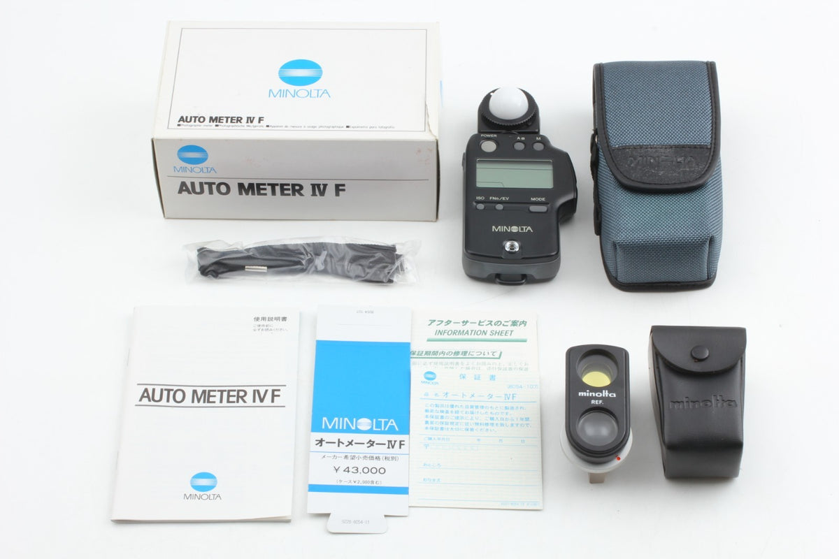 "Unused w/ Ref View Finder 10°" Minolta Auto Meter IV F Digital Light From JAPAN